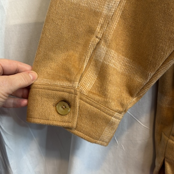 Sonoma Shacket Tan & White Plaid in Sizes 0X, 1X‎ NWT - Picture 8 of 13